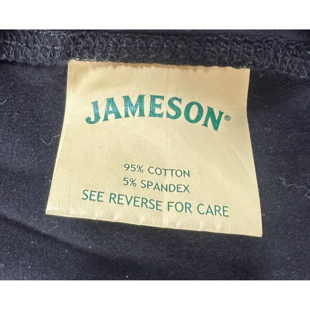Jameson Irish Whiskey Crest Sine Metu T-Shirt Black Gold Womens Large L - Picture 8 of 12